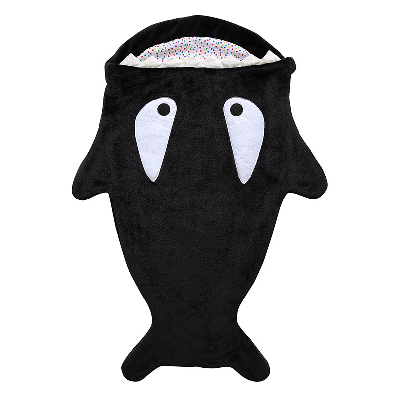 Infant sleeping bag shark anti kick thickened flannel strange new creative products