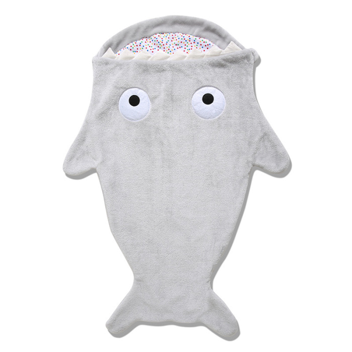 Infant sleeping bag shark anti kick thickened flannel strange new creative products Infant sleeping bag shark anti kick thickened flannel strange new creative products