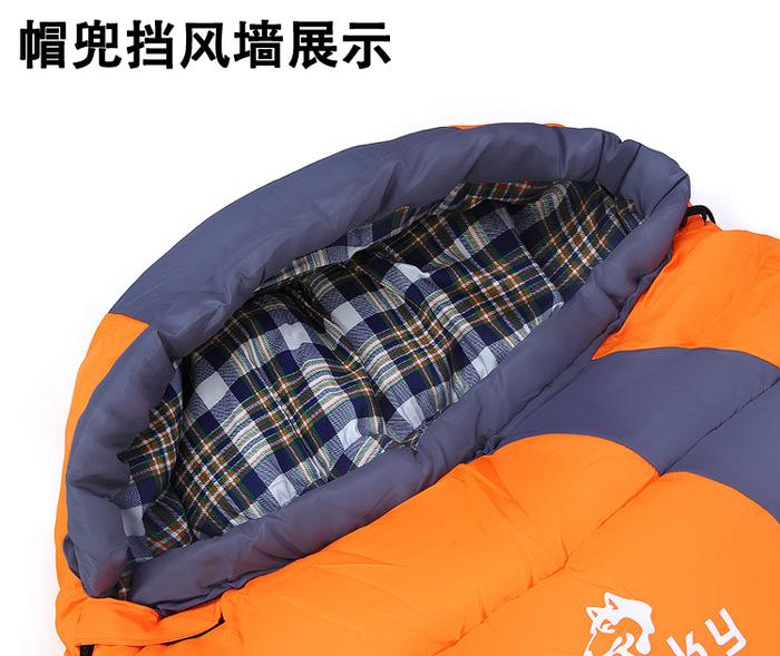 Factory direct down sleeping bag camping mummy type sleeping bag