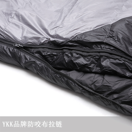 Sled outdoor warm and thickened mummy style 1.8kg can be pieced together to fill 1000g down sleeping bag