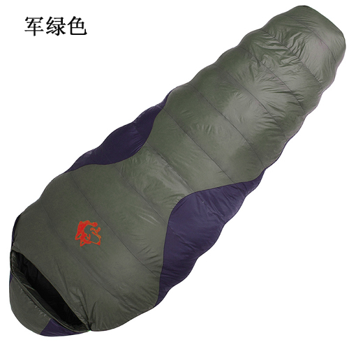 Sled outdoor warm and thickened mummy style 1.8kg can be pieced together to fill 1000g down sleeping bag