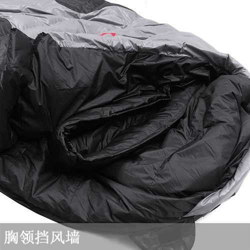 Sled outdoor warm and thickened mummy style 1.8kg can be pieced together to fill 1000g down sleeping bag