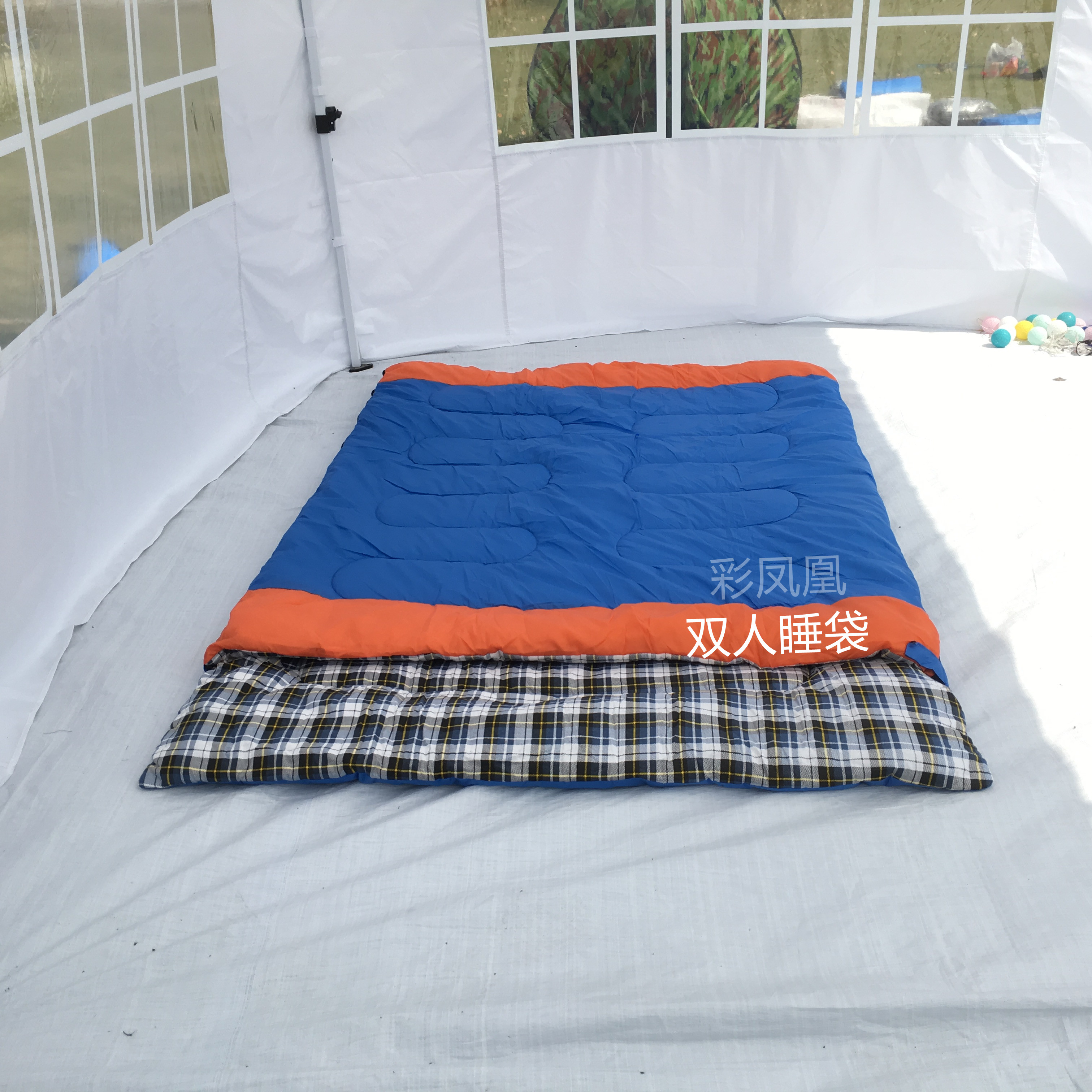 Flannel Widened Thickened Double Sleeping Bag Home Outdoor Travel Sleeping Bag Couple Sleeping Bag