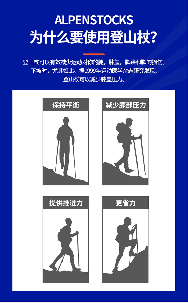 Outdoor Multifunction Trekking Poles Aluminum Alloy Stick Outdoor Stick Special Forces Foldable Climbing Stick Crutch