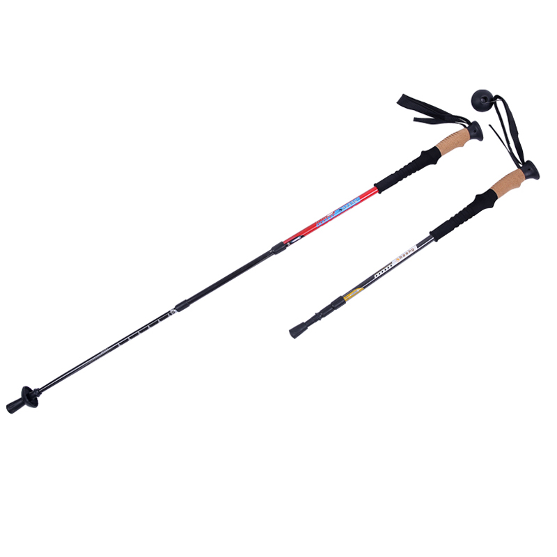 Outdoor Alpenstock Carbon trekking pole mountaineering sticks 3parts