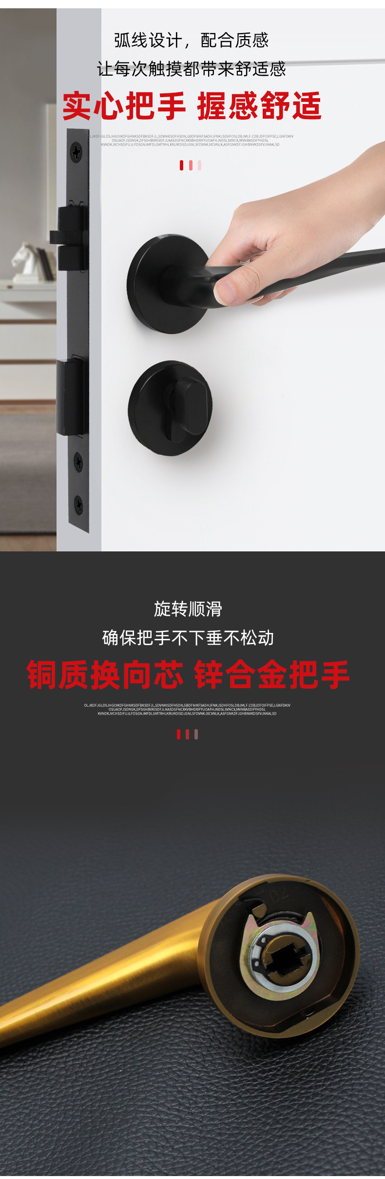 Mute Split Lock Door Lock Zinc Alloy Solid Gun Black Nordic Door Lock Bedroom Door Lock Magnetic Lock Mute Split Lock Door Lock Zinc Alloy Solid Gun Black Nordic Door Lock Bedroom Door Lock Magnetic Lock
