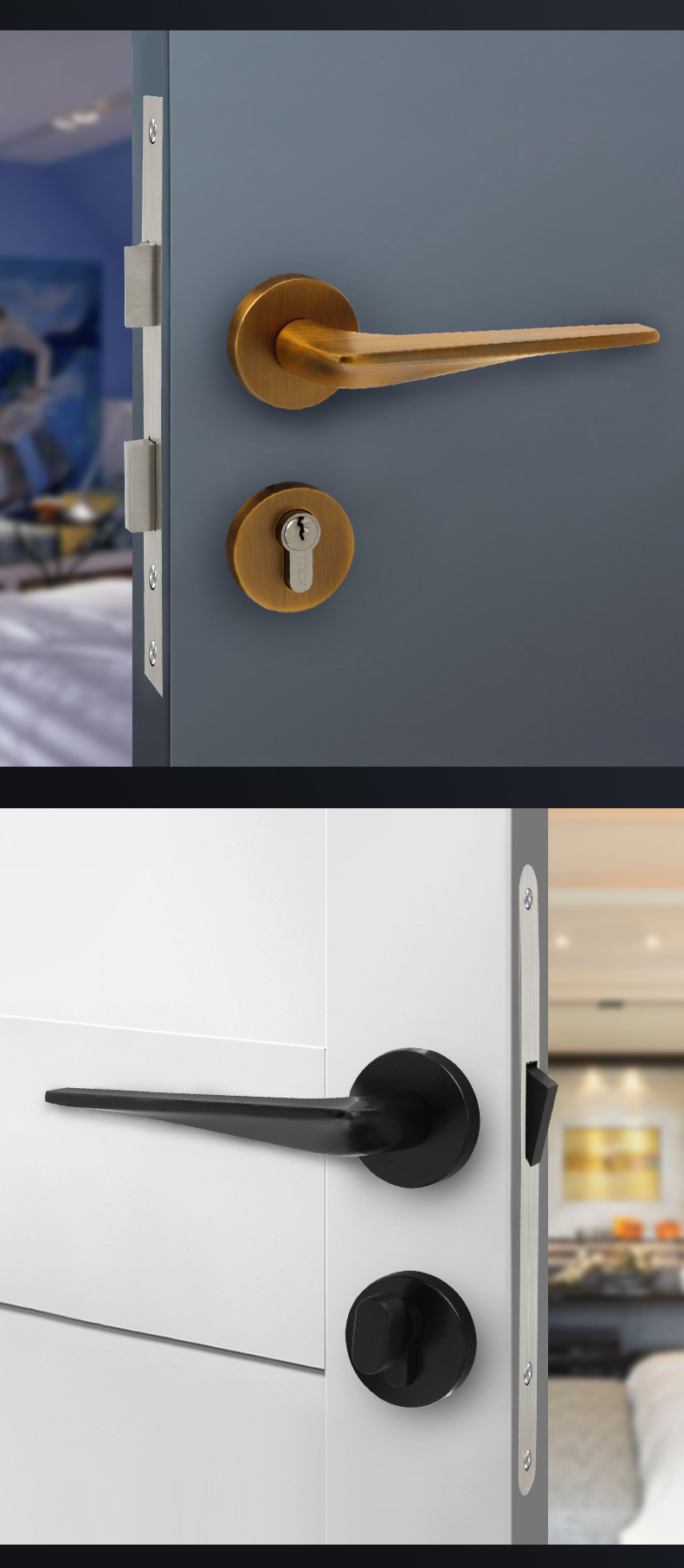 Mute Split Lock Door Lock Zinc Alloy Solid Gun Black Nordic Door Lock Bedroom Door Lock Magnetic Lock Mute Split Lock Door Lock Zinc Alloy Solid Gun Black Nordic Door Lock Bedroom Door Lock Magnetic Lock