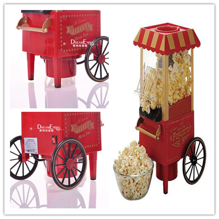 Classic Car Popcorn Machine Electric Small Particles Maize Bulking Machine 110-220V Kitchen Small Appliances