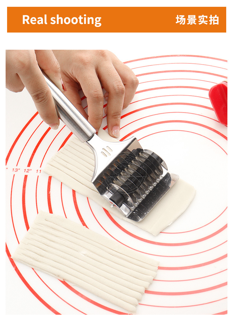 Stainless Steel Dough Cutting Machine Manual Dough Scraper Multi-Function Noodle Press Noodle Slitter Kitchen Tool Stainless Steel Dough Cutting Machine Manual Dough Scraper Multi-Function Noodle Press Noodle Slitter Kitchen Tool