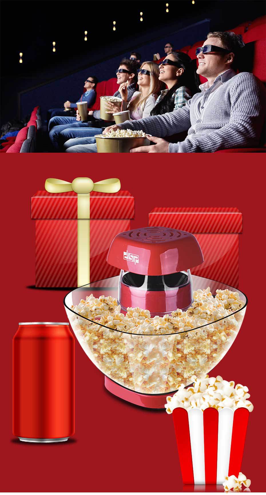 DSP domestic children's automatic popcorn machine popcorn machine popcorn machine gifts wholesale European rules