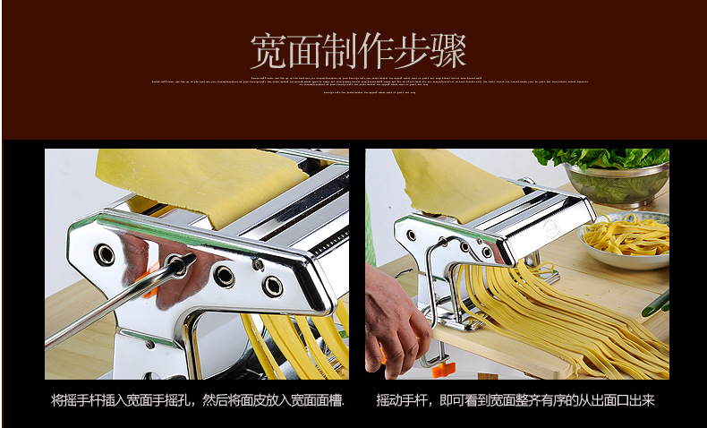 Factory Direct Household Multi-Functional Two-Knife Stainless Steel Manual Noodles Dumpling Wrapper Machine Noodle Press Factory Direct Household Multi-Functional Two-Knife Stainless Steel Manual Noodles Dumpling Wrapper Machine Noodle Press
