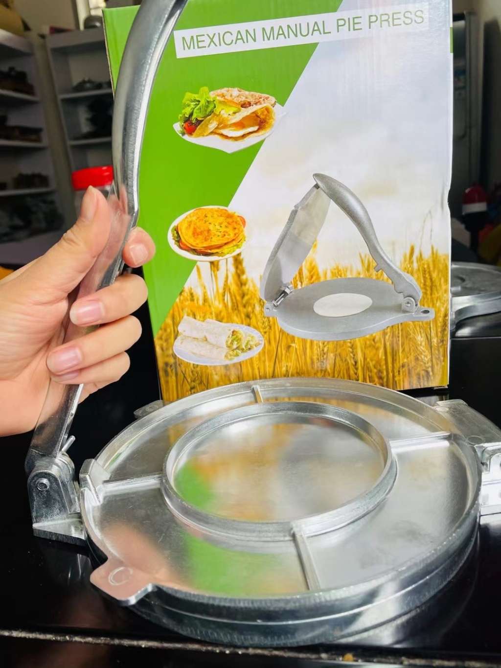 Stainless Steel Mexican Noodle Press Aluminum Manual Tortillas Dough Press Setting Machine Wrapper Maker Cake Press