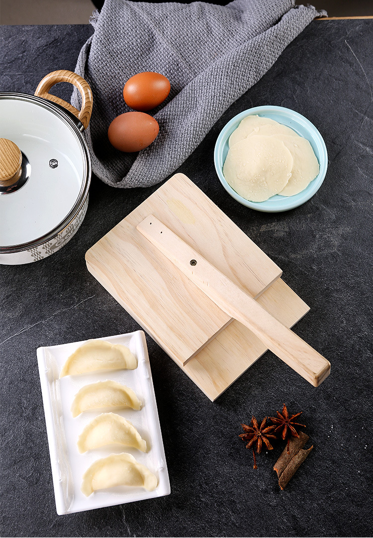Press Device Winter Solstice Rice Dumpling Mold Wood Rice Cake Dumpling Wrapper Press Noodle Kit Dumpling Wrapper Device