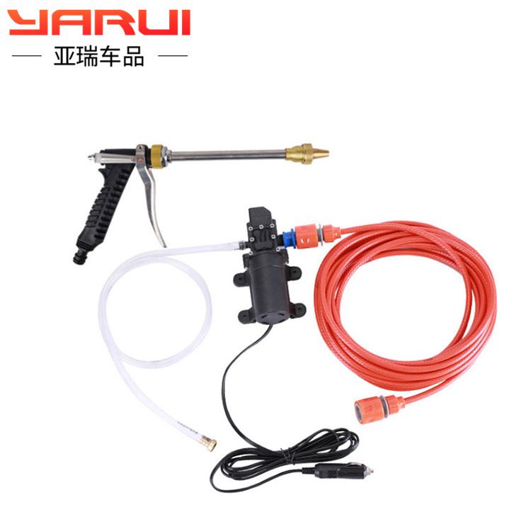 VehicleMounted Car Washer 12V Pump Home Use 220V High Pressure Car Washing Machine Brush Car Water Gun Car Wash Tool
