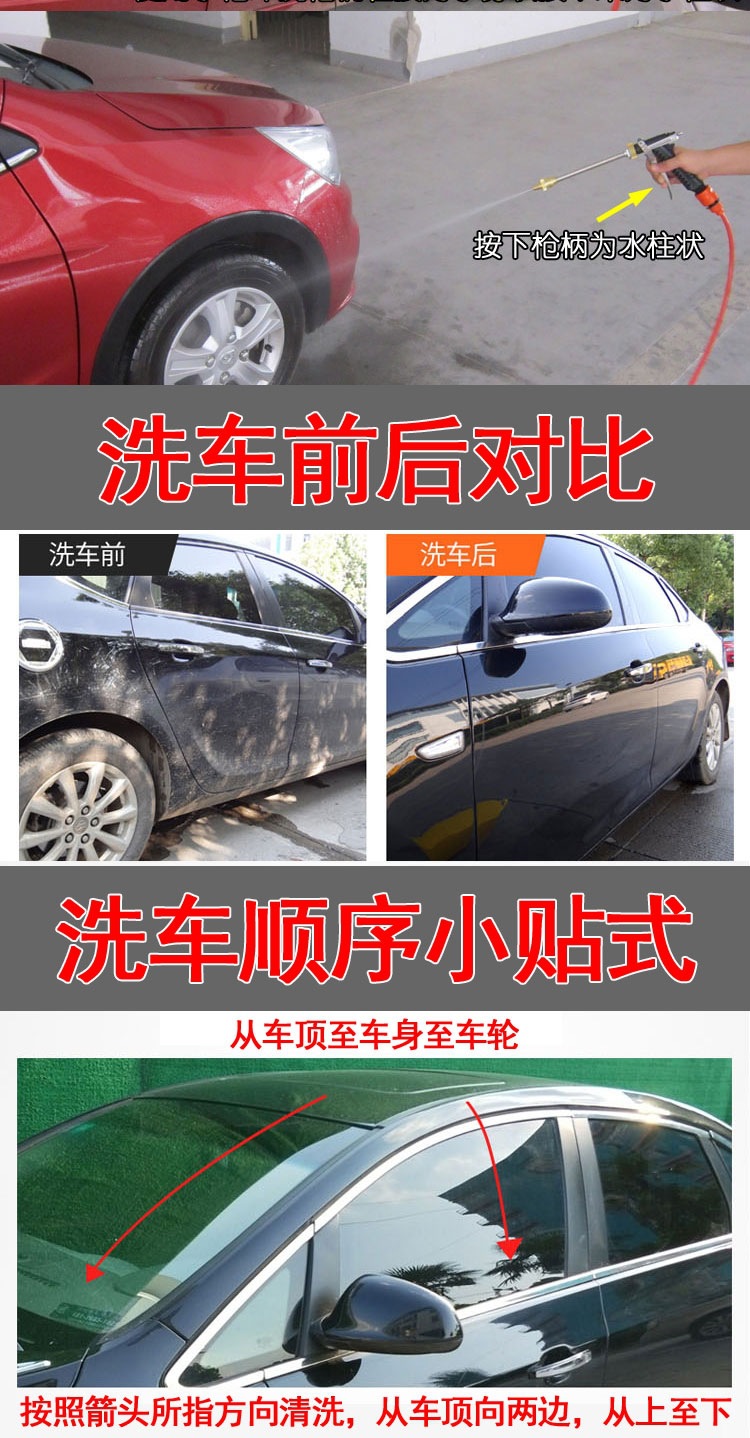 VehicleMounted Car Washer 12V Pump Home Use 220V High Pressure Car Washing Machine Brush Car Water Gun Car Wash Tool