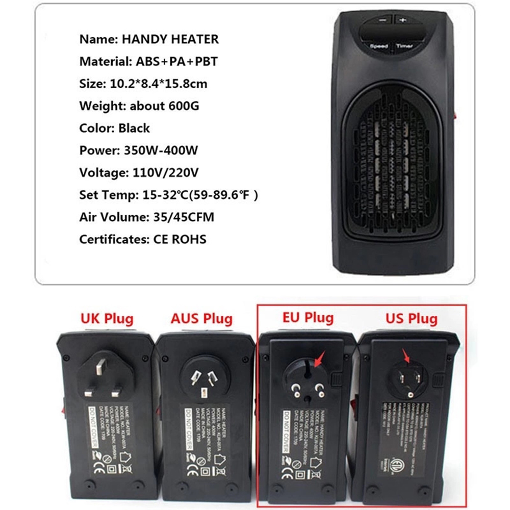 Room Home Heaters 2kw Electric Fan Heater Mini Portable Bathroom Electric Home Heater Fan