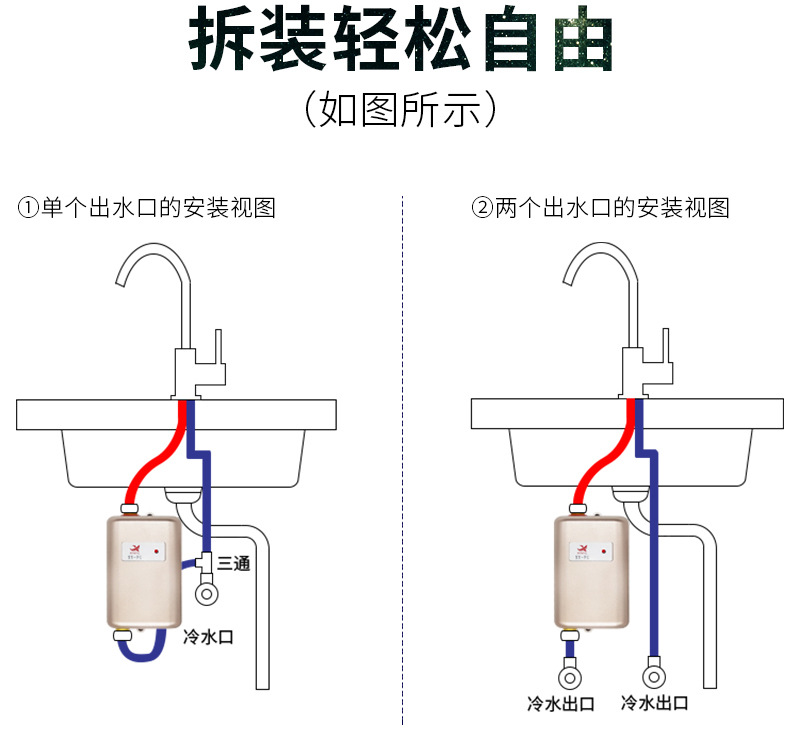 Faucet Demand Water Heaters Household Kitchen Small Fast Heat Heater 110V American Standard European Standard English Faucet Demand Water Heaters Household Kitchen Small Fast Heat Heater 110V American Standard European Standard English