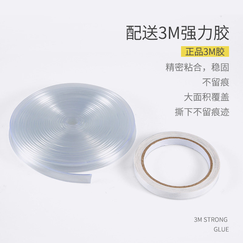 Safety Bumper Strip Table Table Edge Sticker Covered PVC Soft Corner Protector AntiCollision Protection Corner