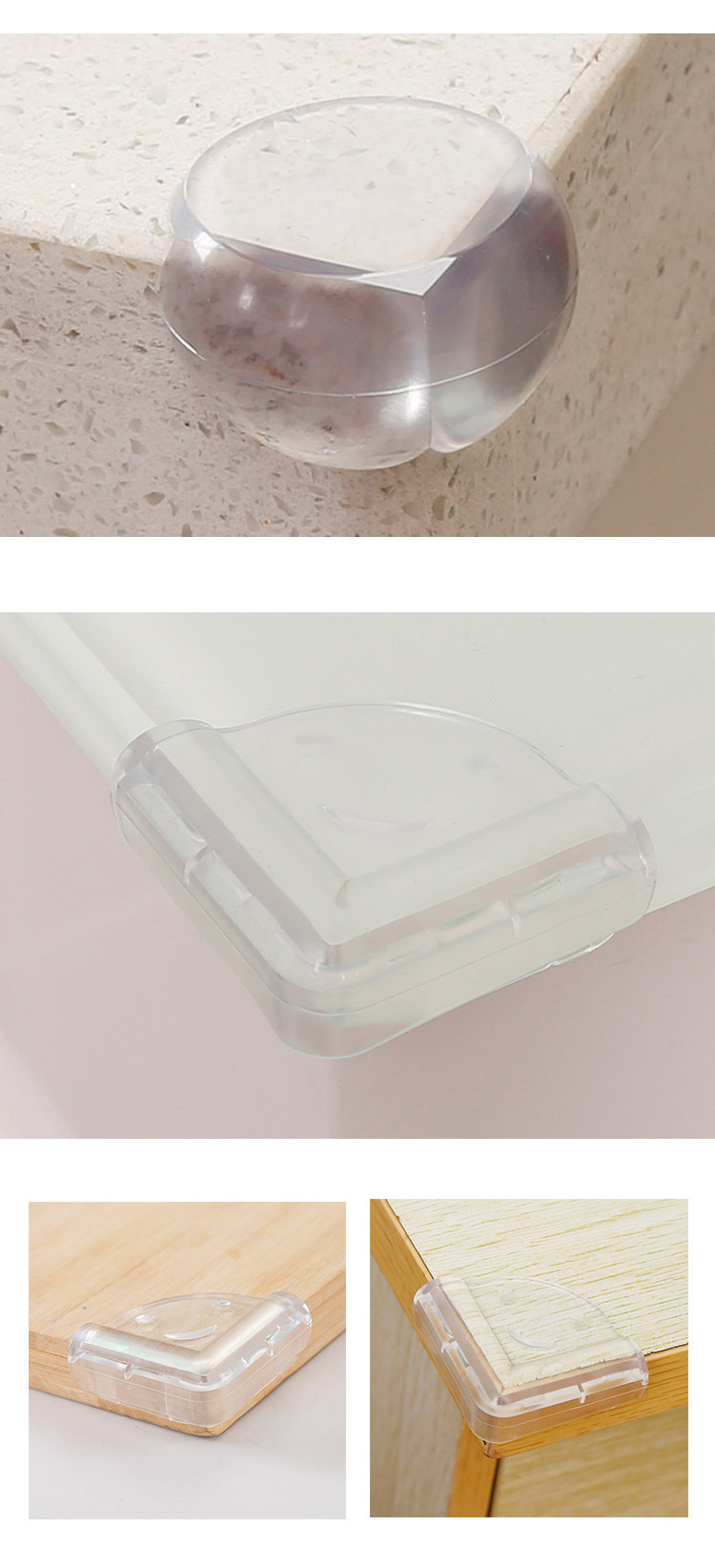 Infant Bumper Thick Transparent Cornerite Glass Tea Table Corner Guard Transparent Spherical Bumper Protection Sleeve