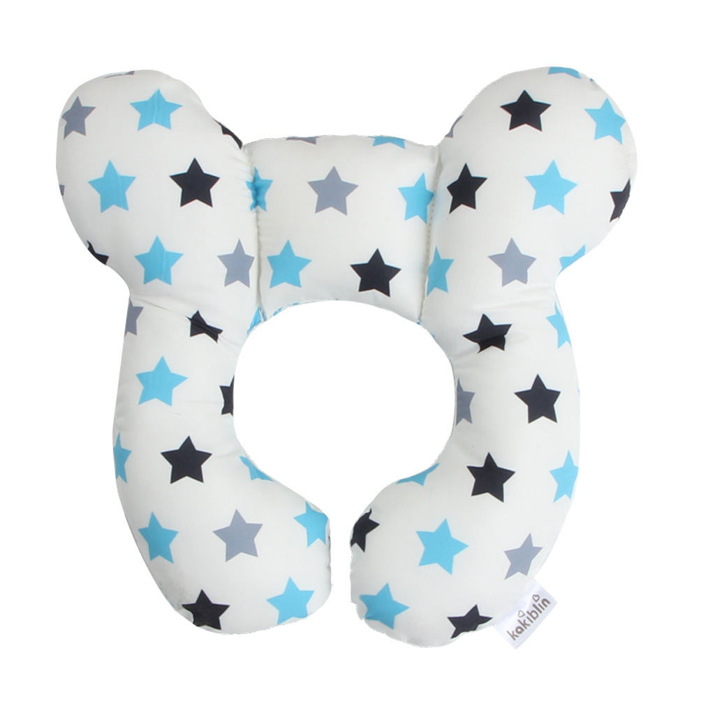 New Cartoon Pattern Children U-Shaped Pillow Travel Car Seat Neck Protection Two-Corner Pillow Fixed Shaping Cart Pillow