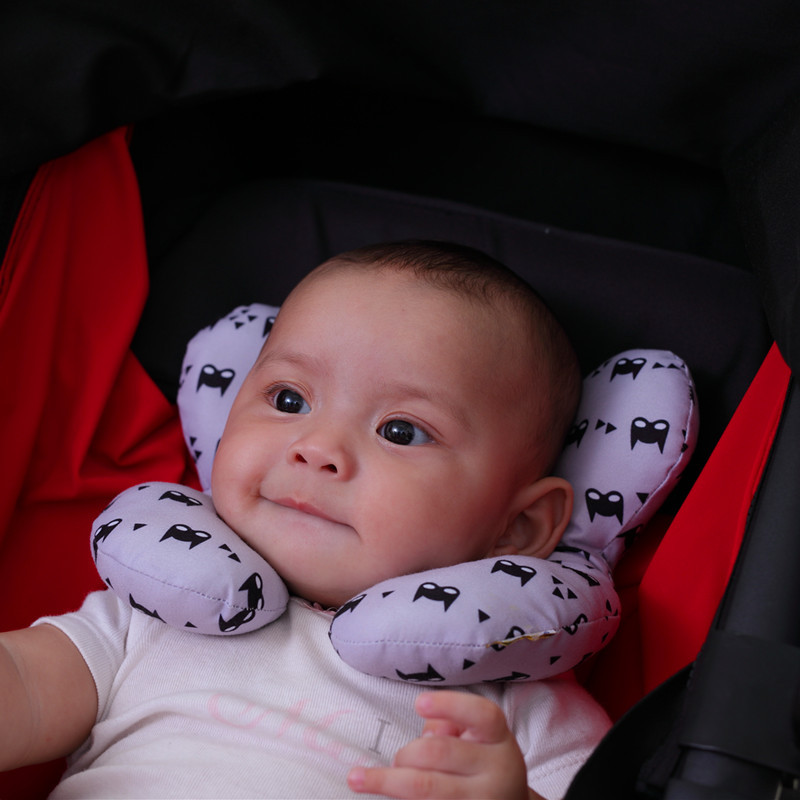 New Cartoon Pattern Children U-Shaped Pillow Travel Car Seat Neck Protection Two-Corner Pillow Fixed Shaping Cart Pillow