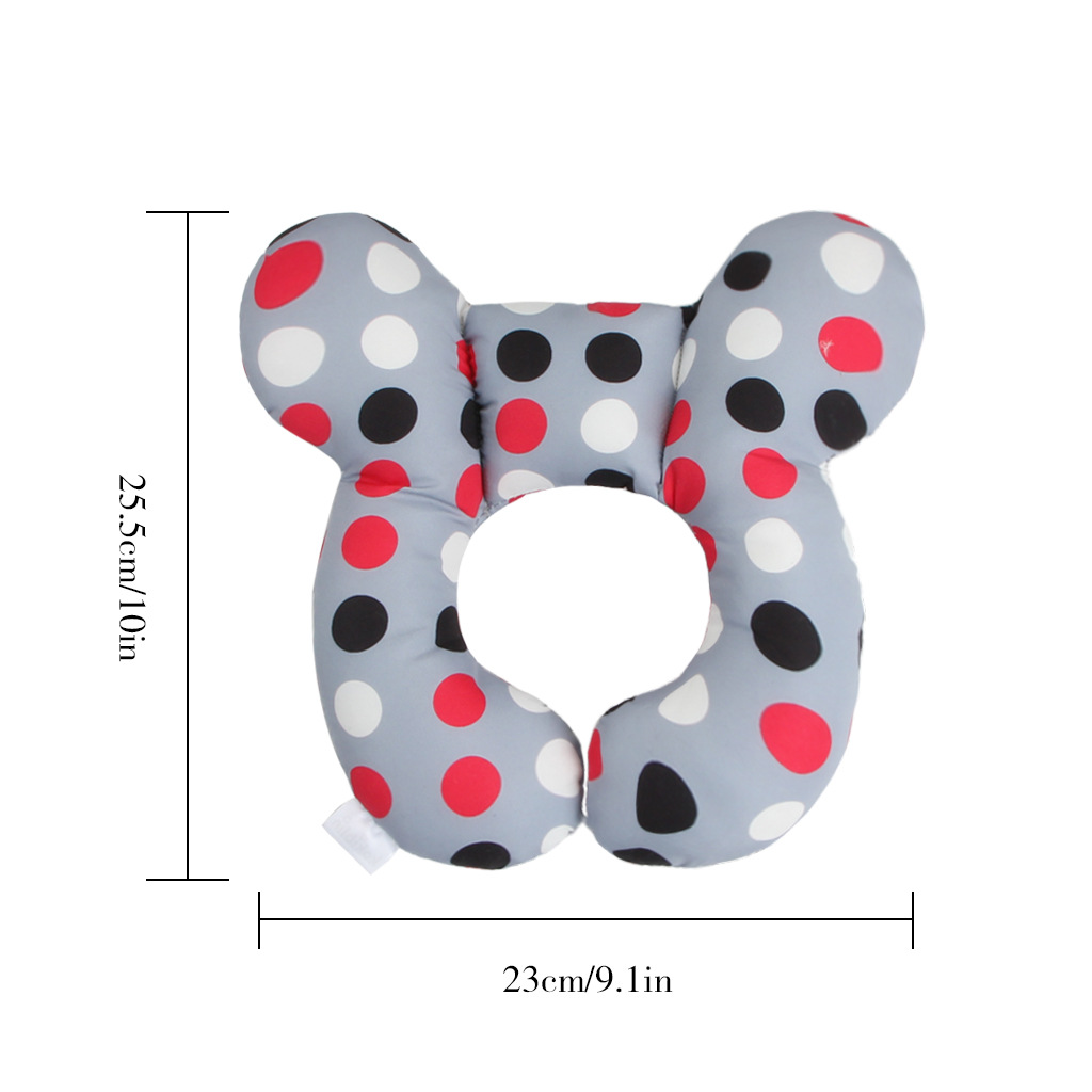 New Cartoon Pattern Children U-Shaped Pillow Travel Car Seat Neck Protection Two-Corner Pillow Fixed Shaping Cart Pillow