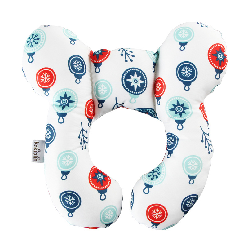 New Cartoon Pattern Children U-Shaped Pillow Travel Car Seat Neck Protection Two-Corner Pillow Fixed Shaping Cart Pillow