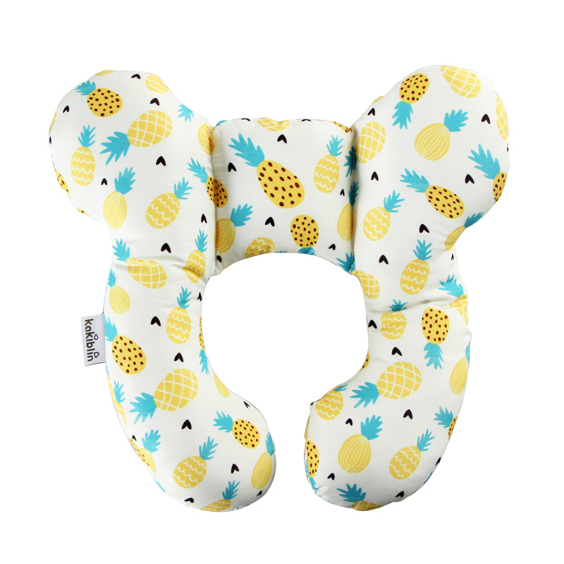 New Cartoon Pattern Children U-Shaped Pillow Travel Car Seat Neck Protection Two-Corner Pillow Fixed Shaping Cart Pillow