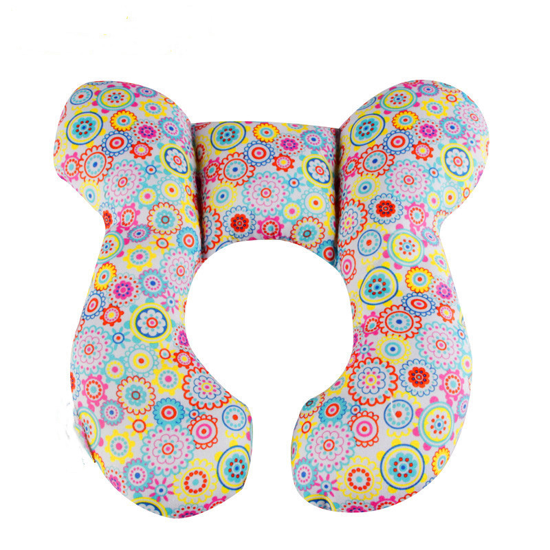 New Cartoon Pattern Children U-Shaped Pillow Travel Car Seat Neck Protection Two-Corner Pillow Fixed Shaping Cart Pillow