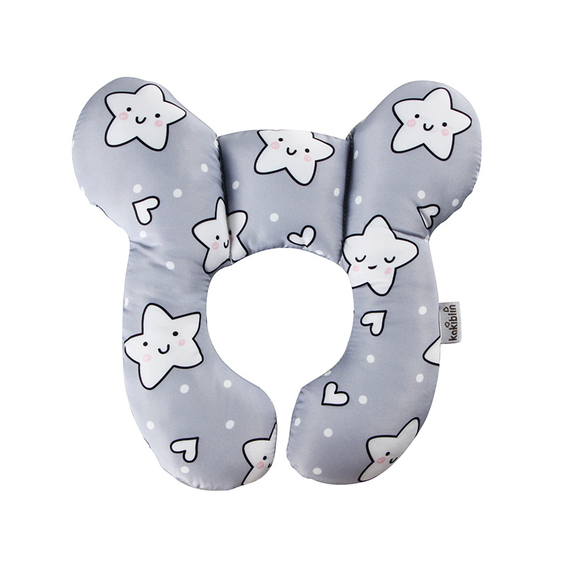 New Cartoon Pattern Children U-Shaped Pillow Travel Car Seat Neck Protection Two-Corner Pillow Fixed Shaping Cart Pillow