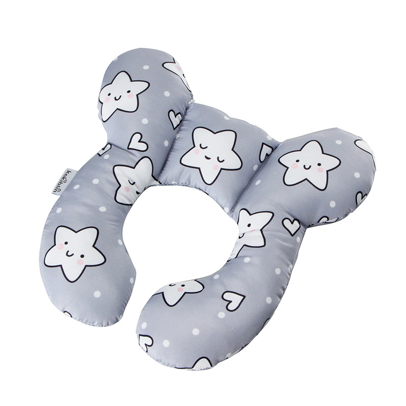 New Cartoon Pattern Children U-Shaped Pillow Travel Car Seat Neck Protection Two-Corner Pillow Fixed Shaping Cart Pillow