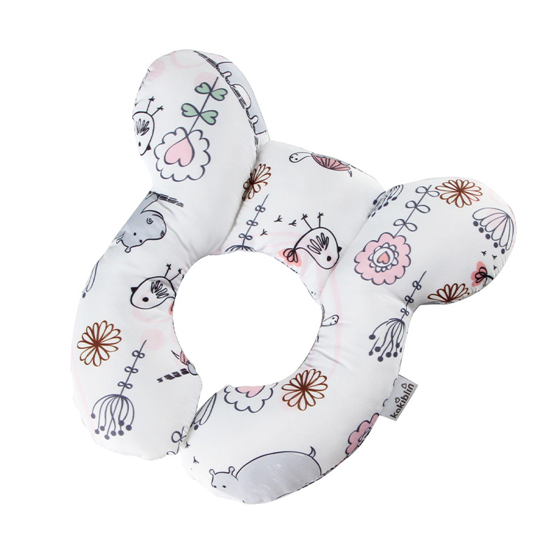 New Cartoon Pattern Children U-Shaped Pillow Travel Car Seat Neck Protection Two-Corner Pillow Fixed Shaping Cart Pillow
