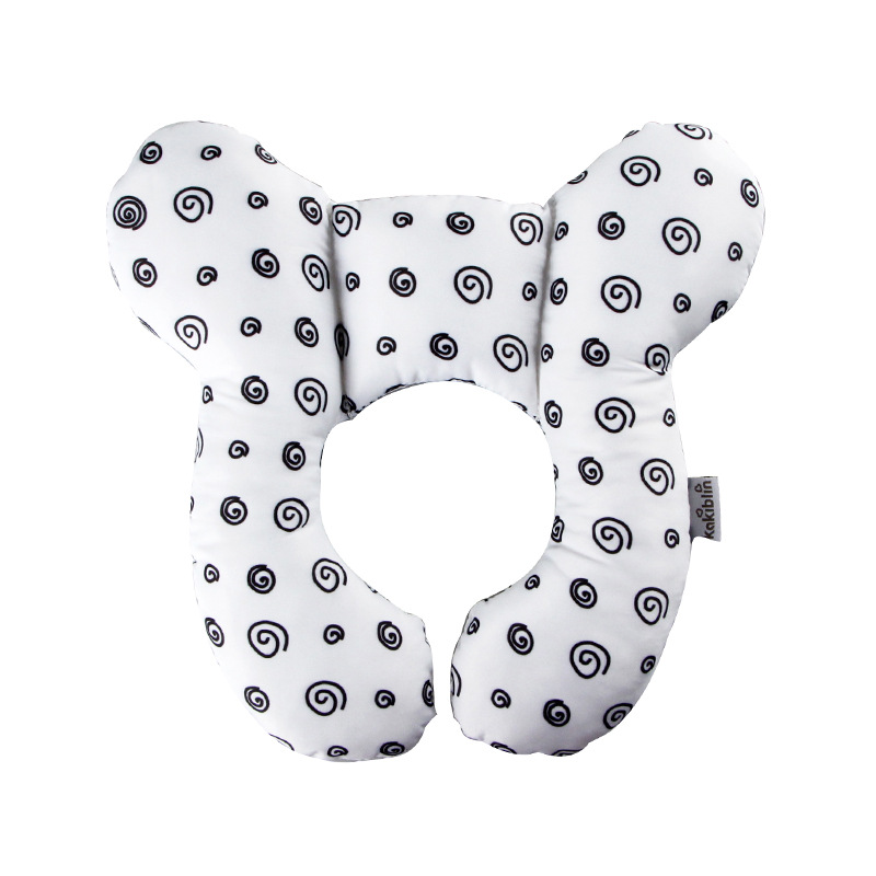 New Cartoon Pattern Children U-Shaped Pillow Travel Car Seat Neck Protection Two-Corner Pillow Fixed Shaping Cart Pillow