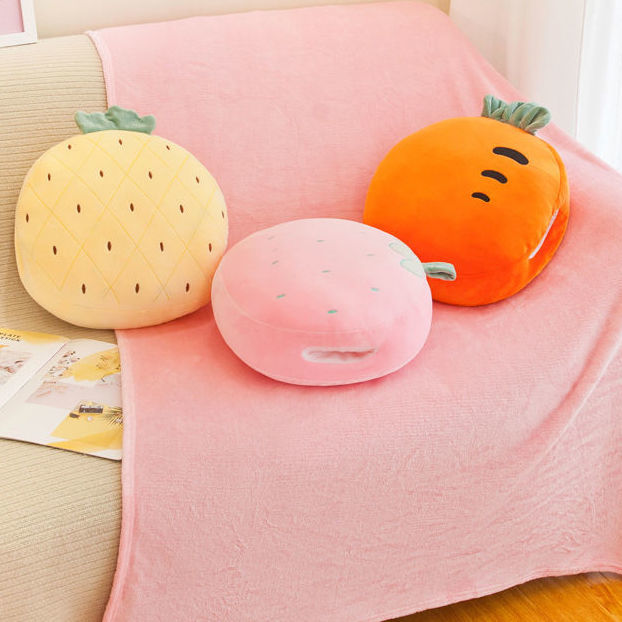 Cartoon Fruit Three-in-One Flannel Pillow and Quilt Dual-Use Car Air Conditioner Quilt Cushion Cover Nap Blanket Cartoon Fruit Three-in-One Flannel Pillow and Quilt Dual-Use Car Air Conditioner Quilt Cushion Cover Nap Blanket