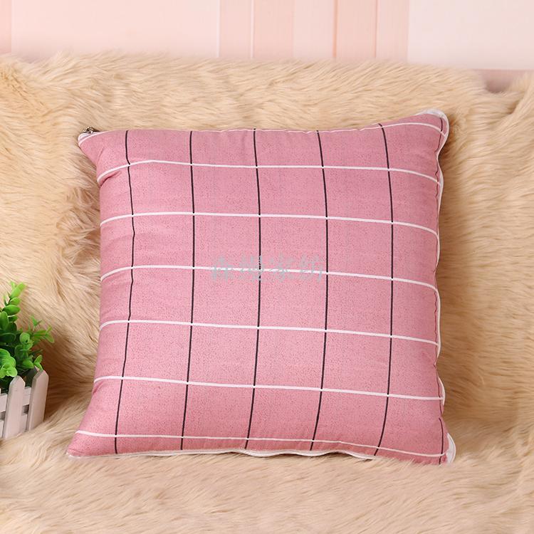 Brushed Pillow Blanket Fashion Lumbar Support Pillow Mat Birthday Gift Support Customized Air Conditioner Quilt