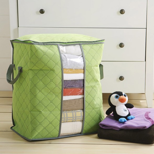 Small bamboo charcoal non-woven quilt storage bag for clothes bags clothing dust bag can be used as a finishing bag Small bamboo charcoal non-woven quilt storage bag for clothes bags clothing dust bag can be used as a finishing bag