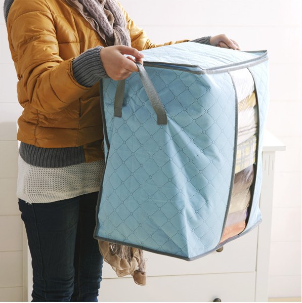 Small bamboo charcoal non-woven quilt storage bag for clothes bags clothing dust bag can be used as a finishing bag Small bamboo charcoal non-woven quilt storage bag for clothes bags clothing dust bag can be used as a finishing bag