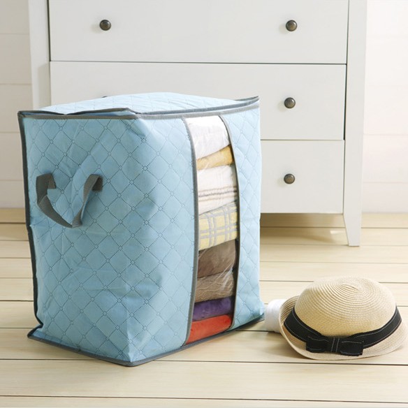 Small bamboo charcoal non-woven quilt storage bag for clothes bags clothing dust bag can be used as a finishing bag Small bamboo charcoal non-woven quilt storage bag for clothes bags clothing dust bag can be used as a finishing bag
