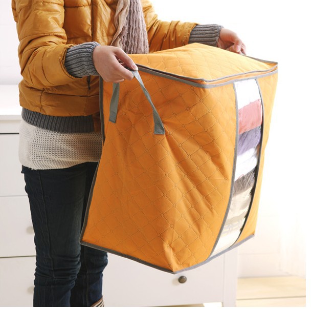 Small bamboo charcoal non-woven quilt storage bag for clothes bags clothing dust bag can be used as a finishing bag Small bamboo charcoal non-woven quilt storage bag for clothes bags clothing dust bag can be used as a finishing bag