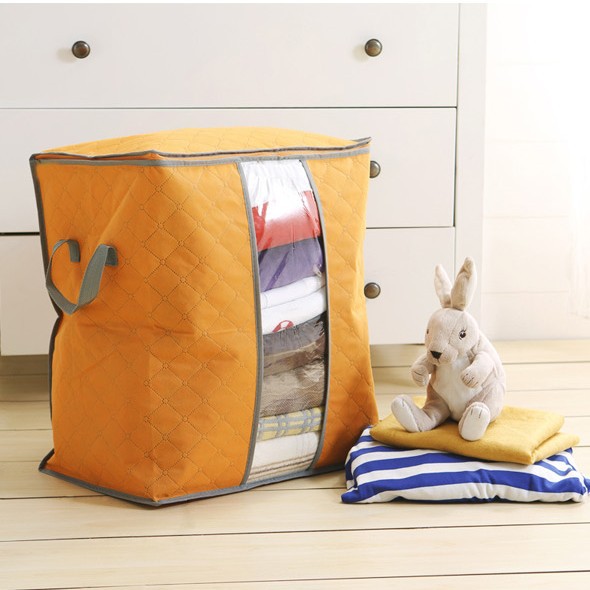 Small bamboo charcoal non-woven quilt storage bag for clothes bags clothing dust bag can be used as a finishing bag Small bamboo charcoal non-woven quilt storage bag for clothes bags clothing dust bag can be used as a finishing bag