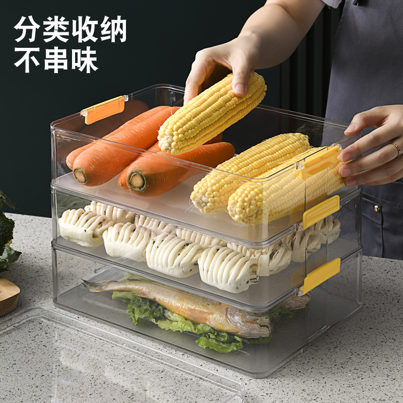 Pet Dumplings Box Multi-Layer Wonton Storage Box Refrigerator Frozen Dumpling Special Tray Egg Fresh-Keeping Box