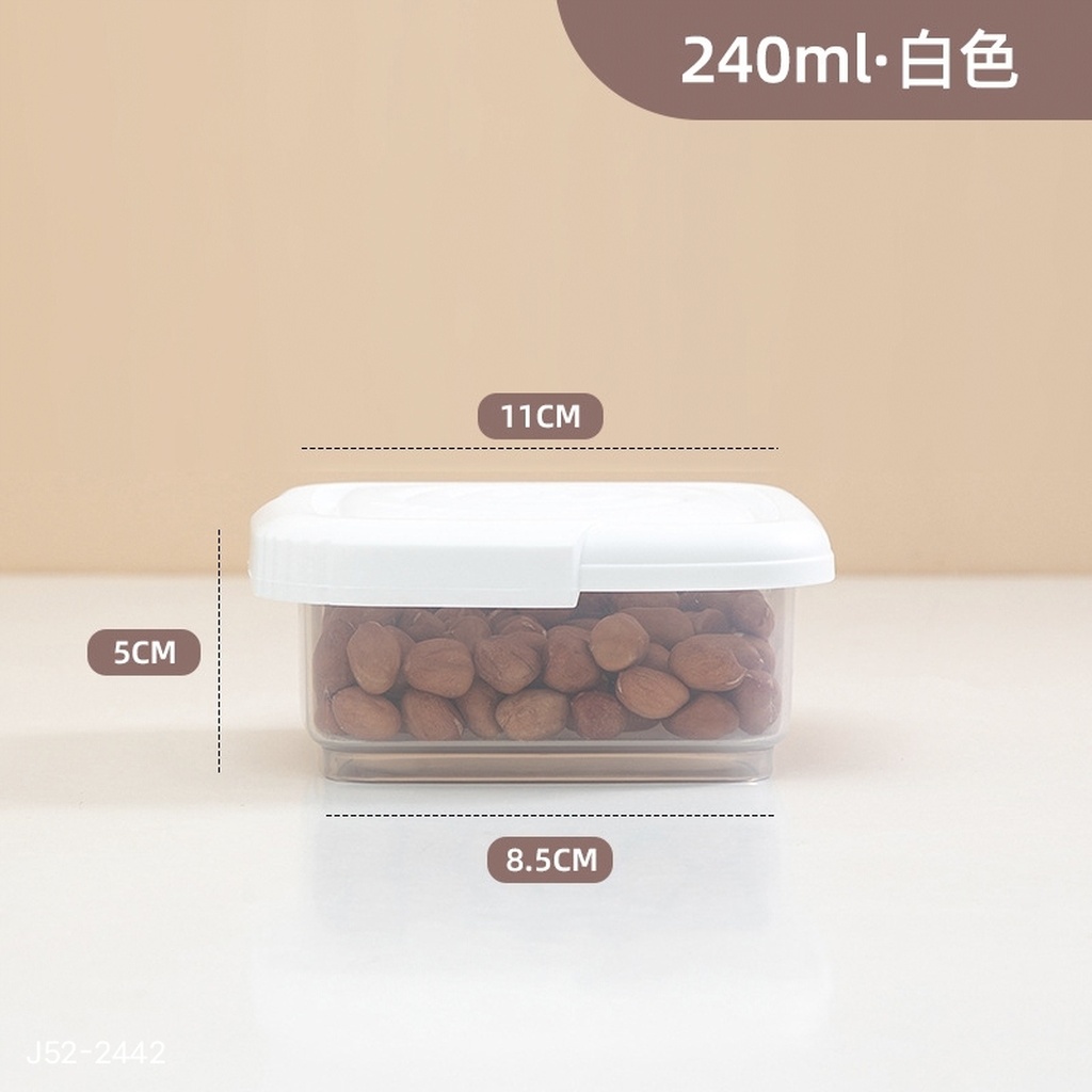 J52-2445 Kitchen Refrigerator Fresh-Keeping Box with Lid Sealed Box Cereals Storage Box Plastic Nut Storage Box
