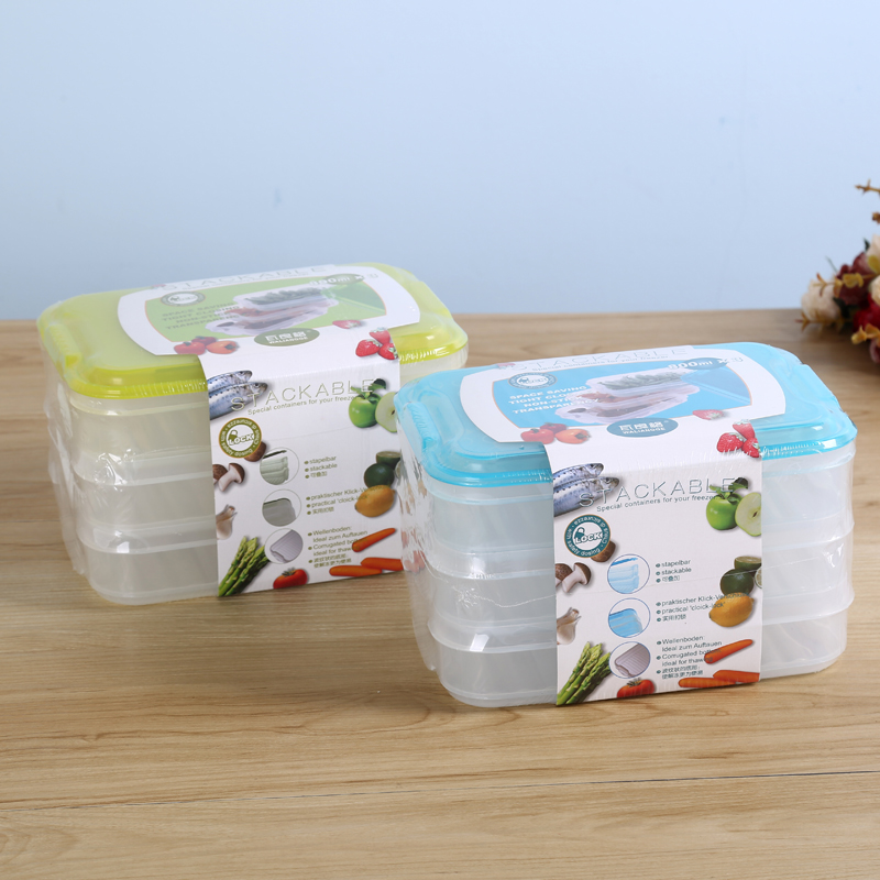 Vegetable box stacked high box with cover three-layer  fresh-keeping box