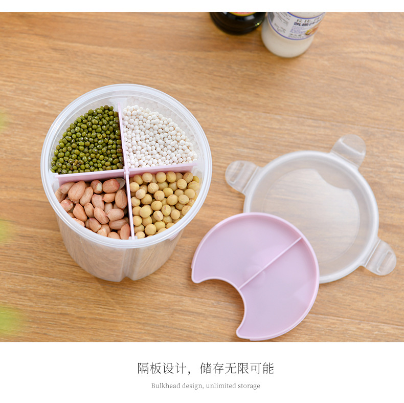 Plastic Bayonet Cereals Storage Sealed Tank Dried Fruit Divided Fresh-Keeping Box Separated Storage Tank Plastic Bayonet Cereals Storage Sealed Tank Dried Fruit Divided Fresh-Keeping Box Separated Storage Tank
