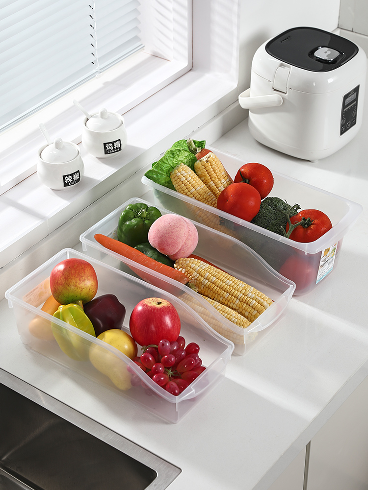 Refrigerator Box Dedicated Fresh-Keeping Box Food Vegetable Fruit Storage Box Egg Food Frozen Sealed Plastic Box