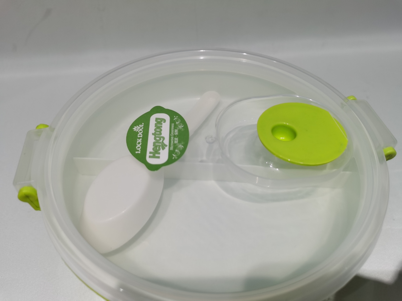 H56-5838 Plastic Fresh-Keeping Box Suit Large Capacity Lunch Box round Bowl Freeze Refrigerator Fruit Storage Box