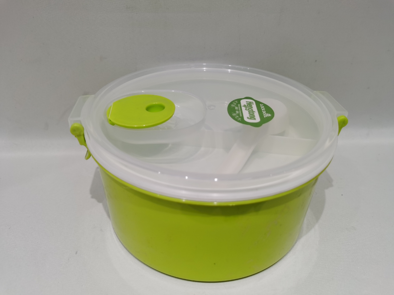 H56-5838 Plastic Fresh-Keeping Box Suit Large Capacity Lunch Box round Bowl Freeze Refrigerator Fruit Storage Box