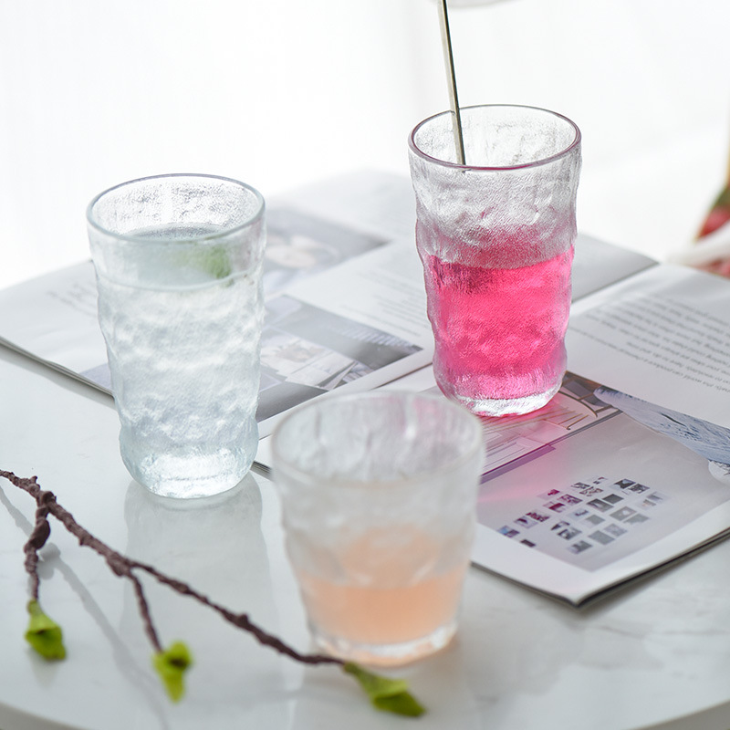 Nordic Instagram Style Simple Glacier Pattern Glass Cup Restaurant Juice Bubble Water Cup Beer Whiskey Glass Generation