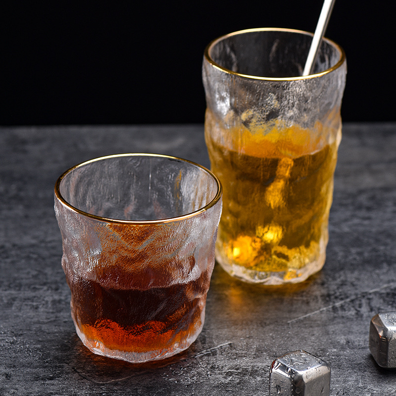 Nordic Instagram Style Simple Glacier Pattern Glass Cup Restaurant Juice Bubble Water Cup Beer Whiskey Glass Generation
