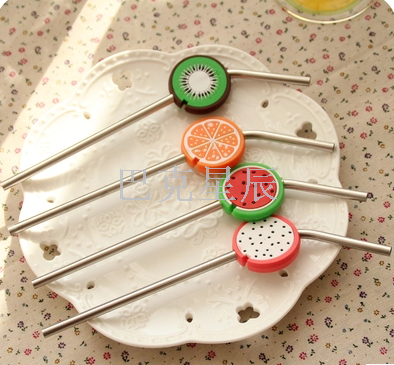 Cute personality fruit glass with lid spoon Korean creative tea cup Cute personality fruit glass with lid spoon Korean creative tea cup